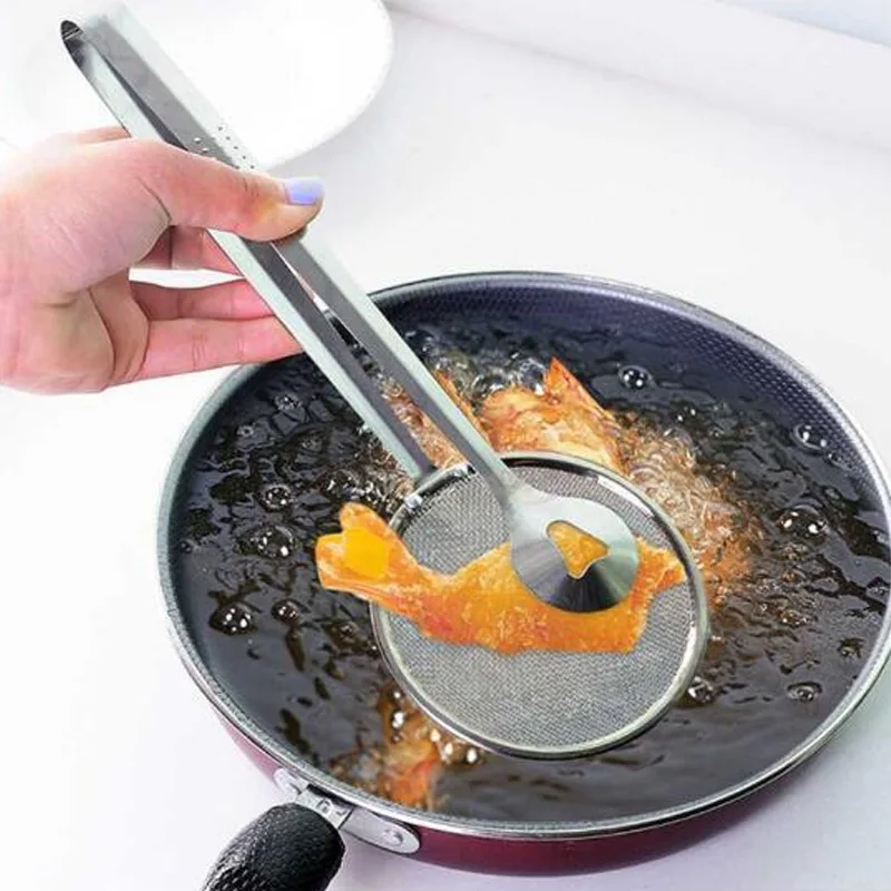 B Многофункциональный фильтр ложка клип еда кухня масло жарки фильтр bbq нержавеющая сталь зажим фильтр дуршлаги кухонные инструменты