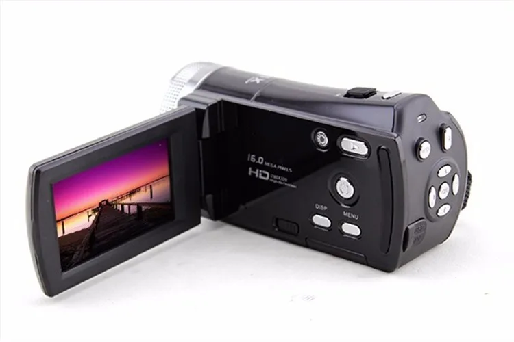 Черный 2,7 дюймовый ЖК-экран Цифровая камера 720P HD 16MP видеокамера 16x цифровой зум DV камера пленка видеокамера DVR - Цвет: Черный