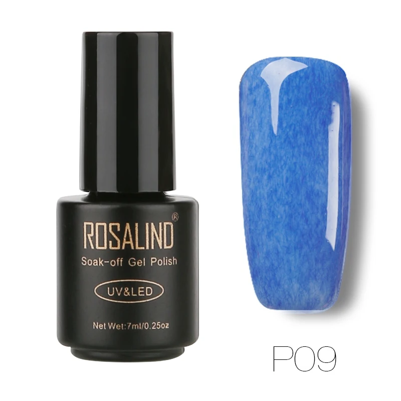 P09 ROSALIND 7 мл Лак для ногтей искусственный мех эффект P01-26 гель лак для ногтей Дизайн ногтей УФ светодиодный отмачиваемый гель белый лак набор для маникюра - Цвет: P09