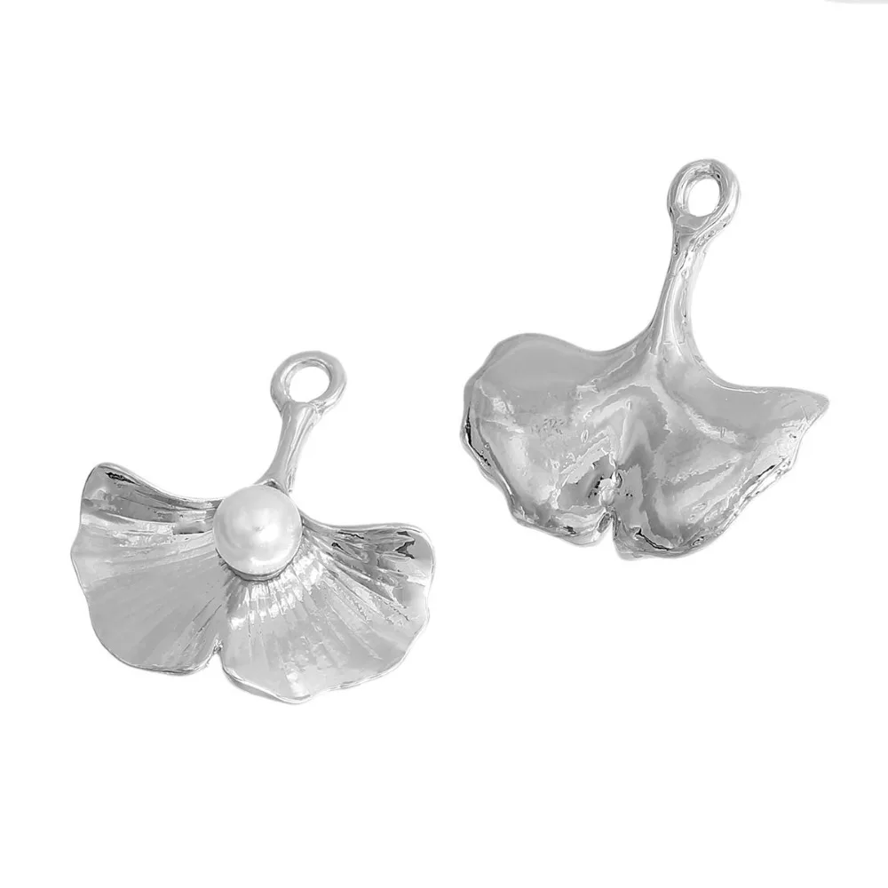 10 шт. подвеска в виде листьев гинкго из цинкового сплава|f pendant|pearl pendantpendants jewelry making