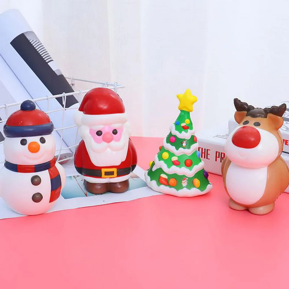 Besegad Kawaii Снеговик Санта Клаус Рождественская елка антистресс медленно растет