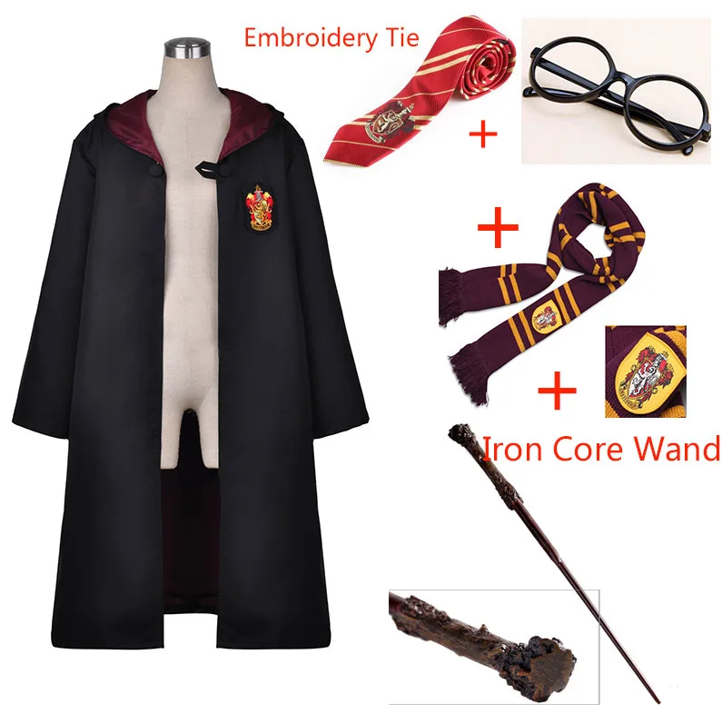 Harry Advanced Халат, накидка, галстук, шарф, палочка, очки Ravenclaw/Gryffindor/Hufflepuff/Slytherin Robe, Маскарадные костюмы, Гермиона, костюм 23 - Цвет: Harry Advanced
