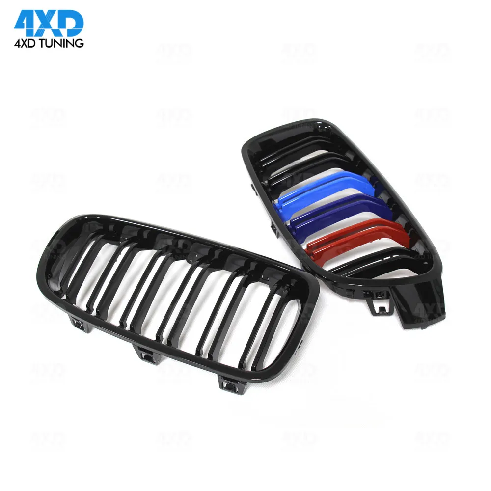 ABS пластик яркий черный 3 цвета Передняя ножная решетка Racing M LOOK для BMW F30 передний