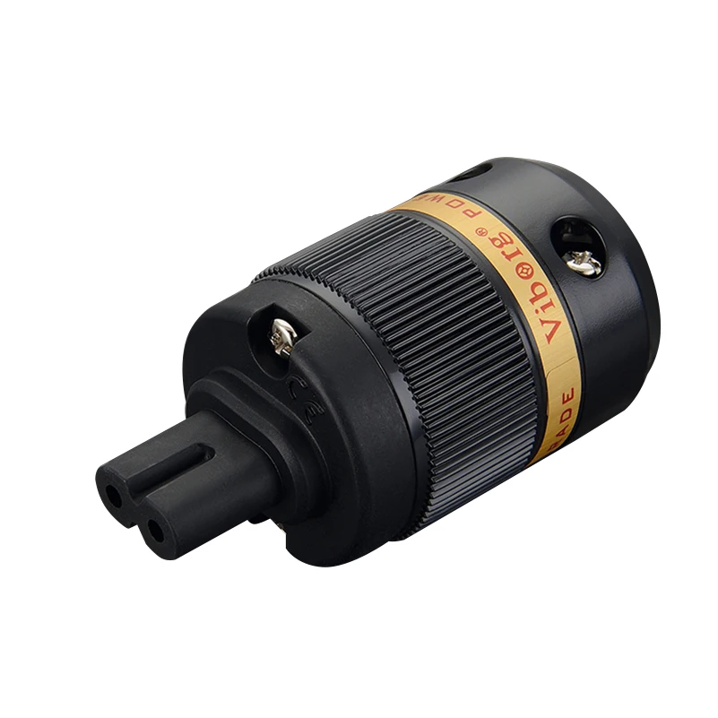 Выборг шт Высокое качество VF508G C7 чистый Медь позолоченный Рисунок 8 IEC разъем eu AC Мощность Шнур Разъемы для аудиокабеля