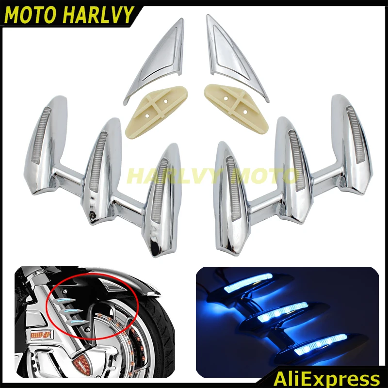 

For Honda Fork Tower Accents Gold Wing Goldwing GL1800 2001-2011 Decoration Bokykits Parts Accessories Chrome