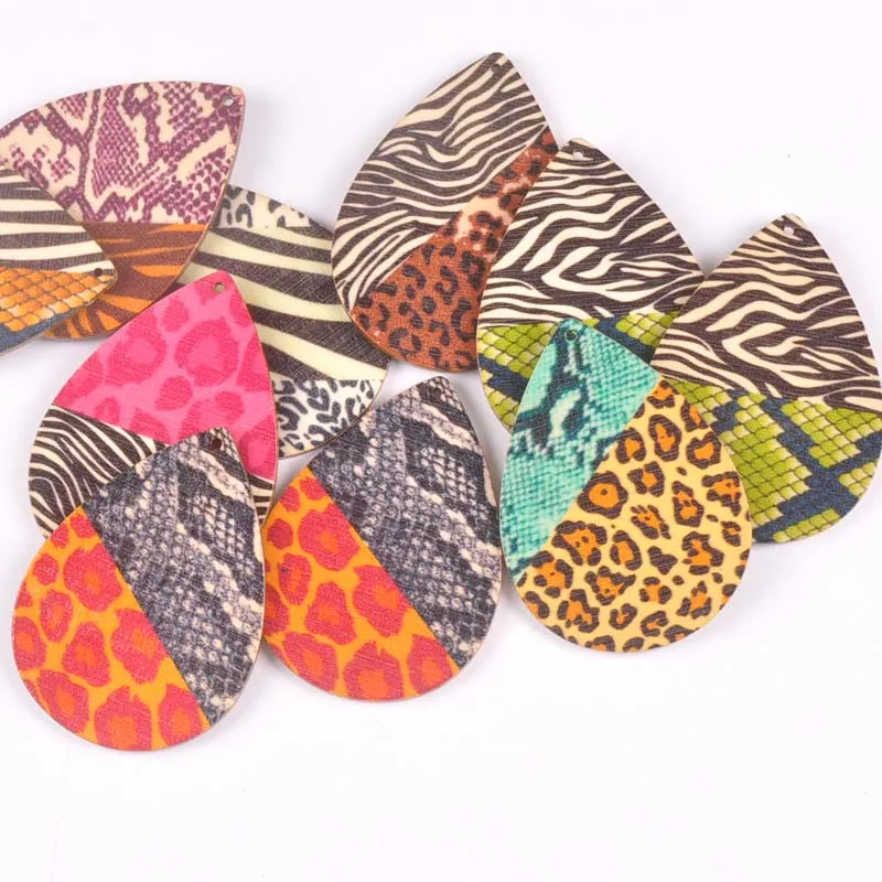 5 шт. в одном отверстии смешанный узор деревянный рождественские украшения для