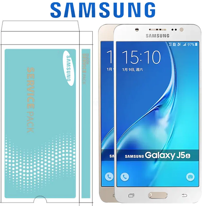 Оригинальный супер AMOLED 5 2 ''ЖК дисплей для SAMSUNG Galaxy J5 2016 J510 J510F J510FN J510M сенсорный