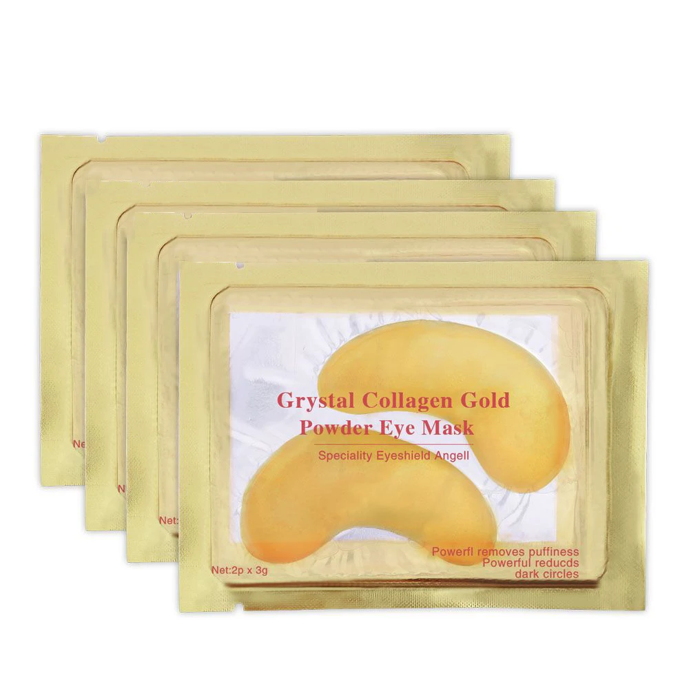 1 пара 24K Золотая маска для глаз коллагеновые патчи темный круг отечность мешок