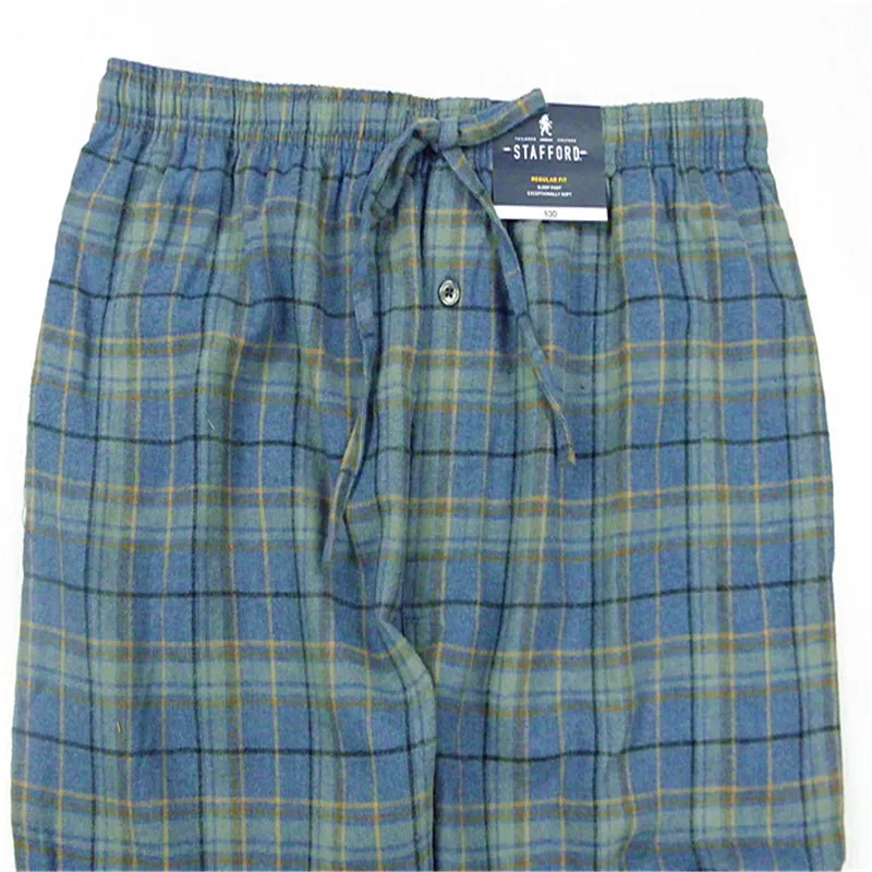 Брюки мужские из 100% хлопка Фланелевые штаны на плоской подошве с завышенной