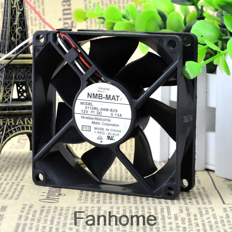 Для 3110RL 04W B29 12VDC 0.13A оригинальный Meiya NMB 80*80*25 мм осевой вентилятор|Кулеры и системы