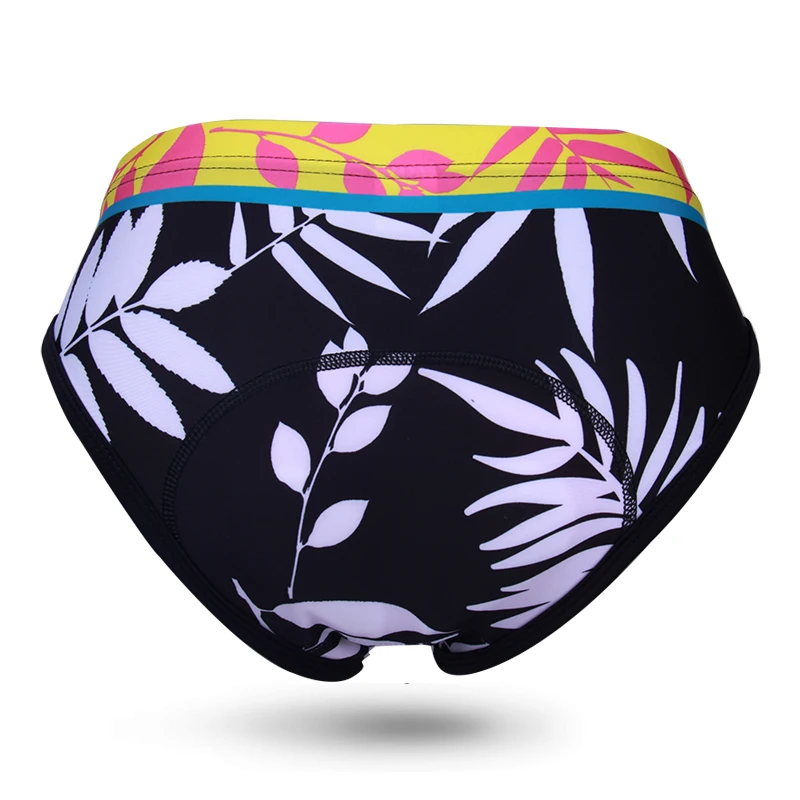 Женские мягкие трусы для езды на велосипеде с 3D принтом растений силикагелем и