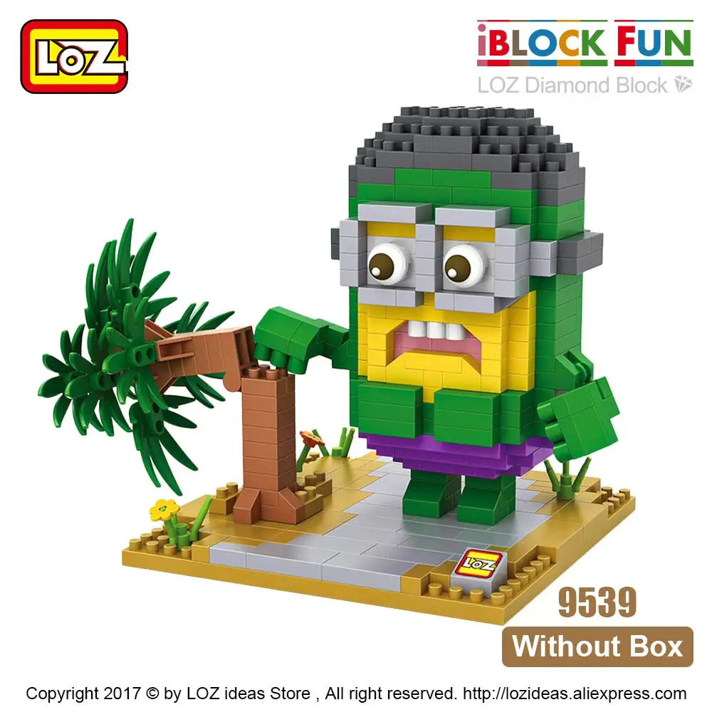 9539 Without Box LOZ, алмазные блоки, супергерои, фигурки, пластиковые сборные игрушки, Мультяшные пиксели, фигурки, креативный подарок, развивающие игрушки, 9536-9543 - Цвет: 9539 Without Box