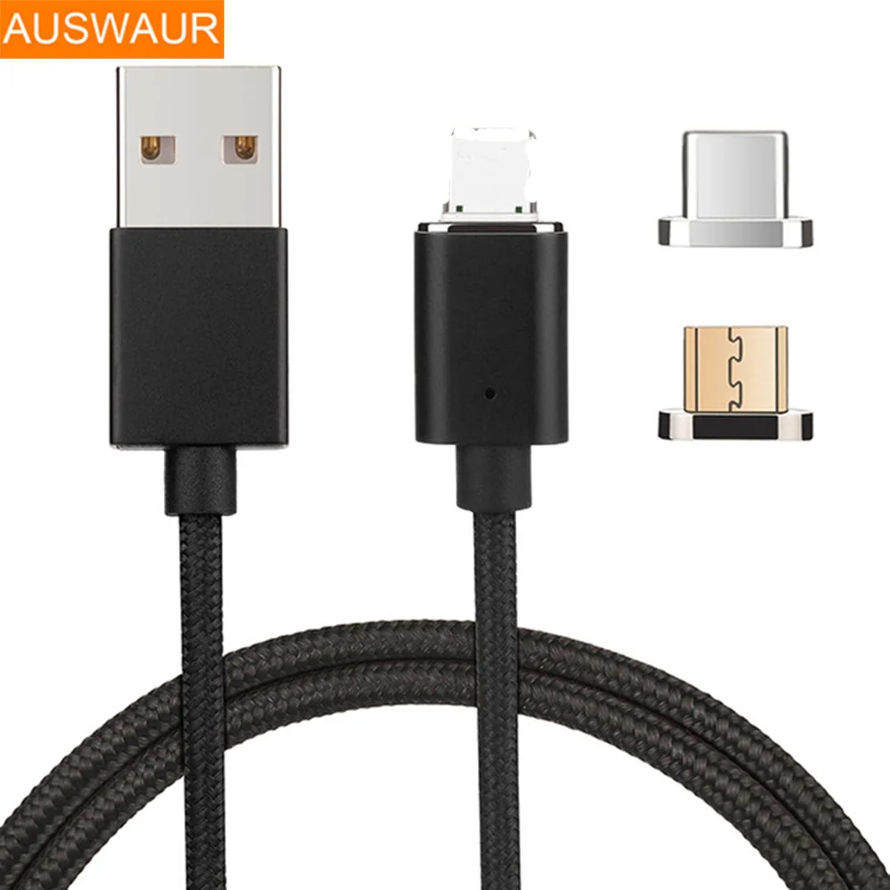 1 м Магнитный кабель для быстрой зарядки со светодиодной подсветкой iphone5 5s 6 6s 7 iPad