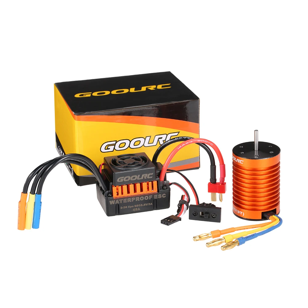 GoolRC Motor 3650 3660 F540 3500KV 3100KV 3300KV 3800KV 3900KV 4300KV 4370KV Brushless Motor 45A 60A ESC for RC Car 1:10 Parts