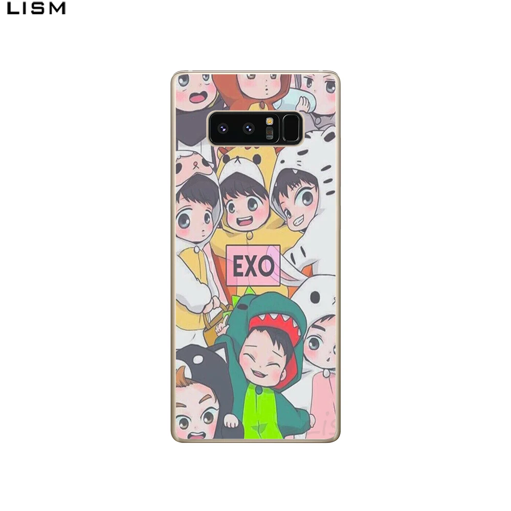 Жесткий чехол LISM Kpop exo Lucky one для samsung Galaxy A5 A3 2015 2016 2017 A8 2018 Note 9 8|Чехлы-накладки| |
