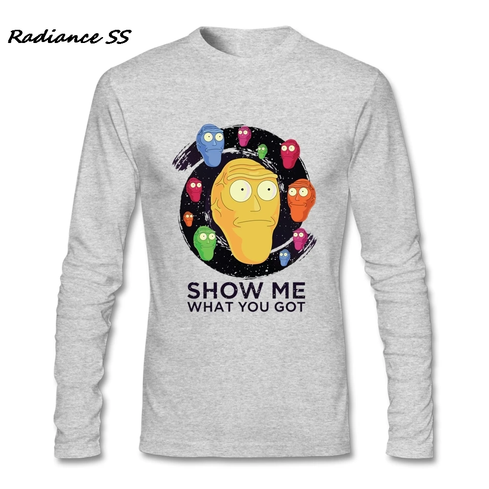 Мужская футболка с длинным рукавом Show Me What You Got Graphic Rick and Morty топы для взрослых
