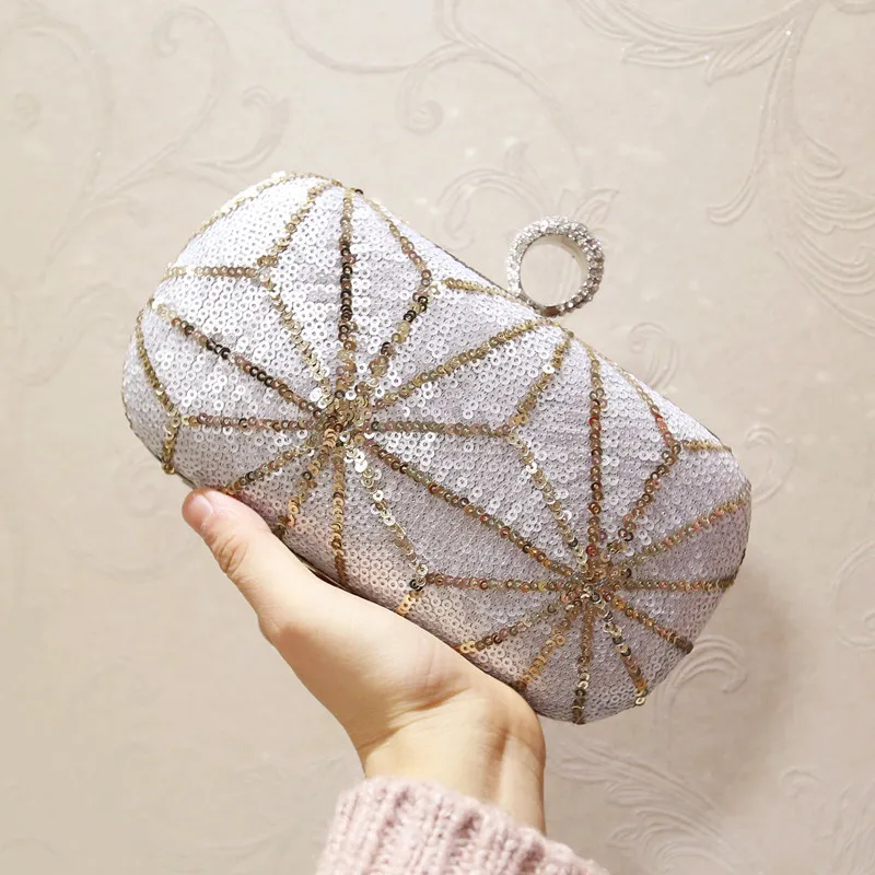 ETAILL Роскошные блестящие женские свадебные сумки на плечо для невесты вечерние