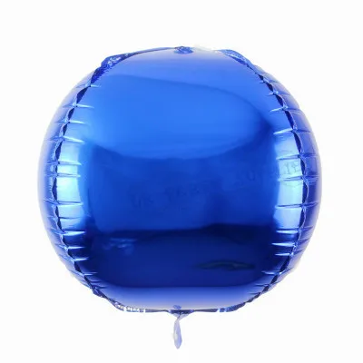 Blue 50 шт. Orb Фольга Sphere шар блестящий круглый розовое золото, серебро, золото, черный, фуксия, синий, фиолетовый, уникальный металлический круг Шарики - Цвет: Blue
