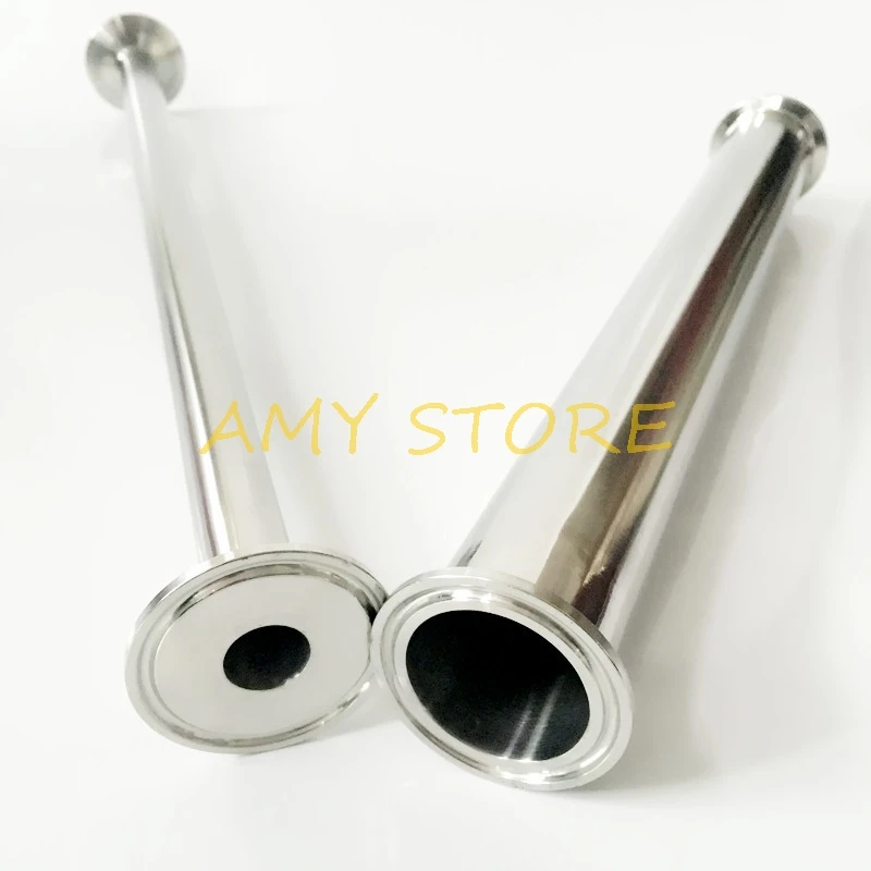 SS304 1 5 &quotTri Clamp x 38 мм OD трубка санитарная шпула длина трубки 458 (18&quot) наконечник из