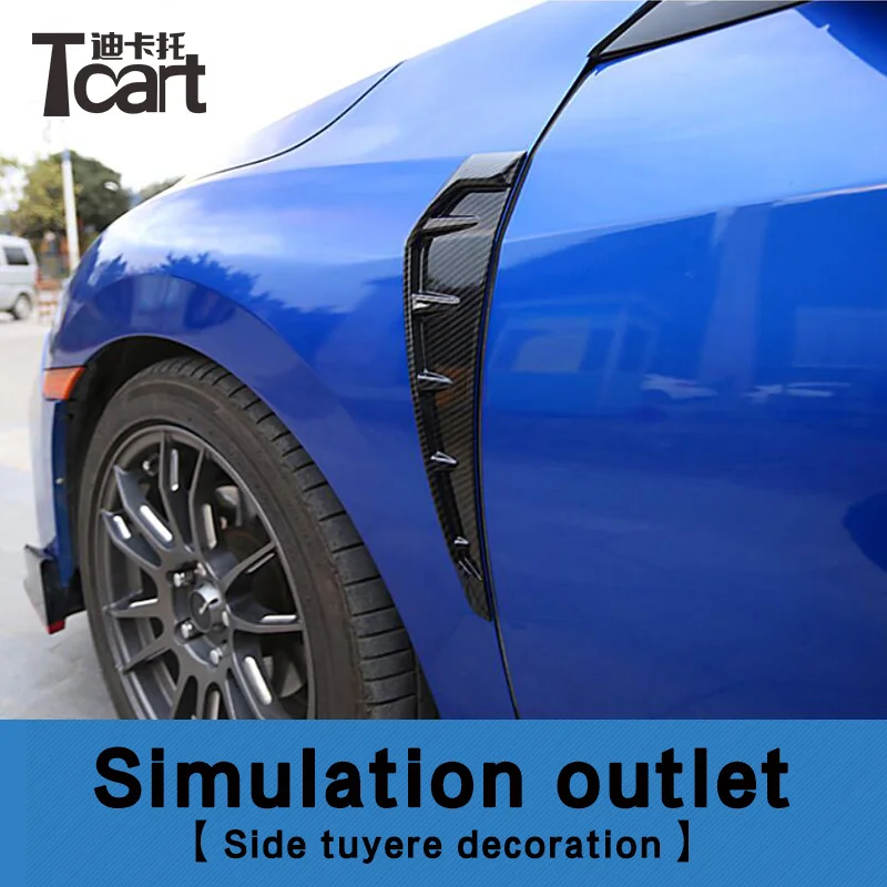 

Car ABS Decorative Shark Gills Simulation Outlet Side Vent Sticker Accessories For Honda Civic 2016 2017 2018 2019 2020