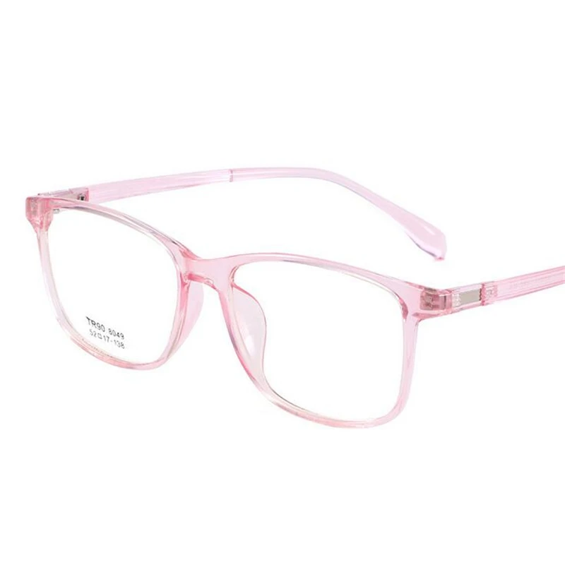 Transparent pink Новое поступление TR90 оптические очки прозрачные серые цвета художественные очки Рамка для женщин и мужчин ретро Студенческая Близорукость Рамка - Цвет оправы: Transparent pink