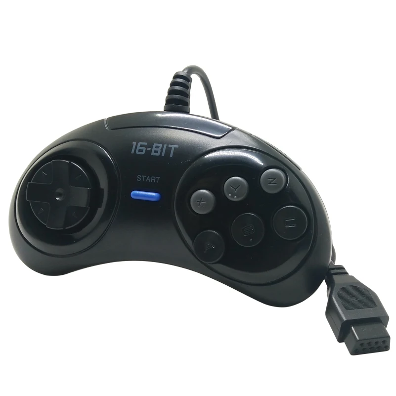 2 шт. pubg контроллер для MD SEGA Gamepad 16 бит игровой Sega Genesis с 9 отверстиями игровые