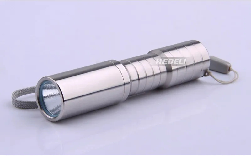 Светодиодный мини-фонарик из нержавеющей стали CREE Q5 с 3 режимами использования 14500 батареи ручной фонарь светодиодный фонарь портативное освещение