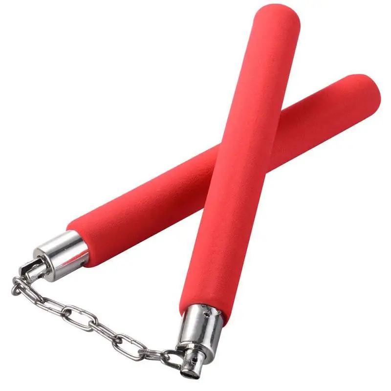 Горячая единоборство пена губки безопасные нунчаки для фитнеса Nunchaku для детей Дети kungFu начинающих обучение красный/синий/черный/зеленый