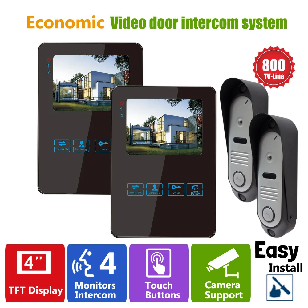 Ysecu домашней безопасности 4 &quot TFT LCD экран ночного видения видео жк интерком