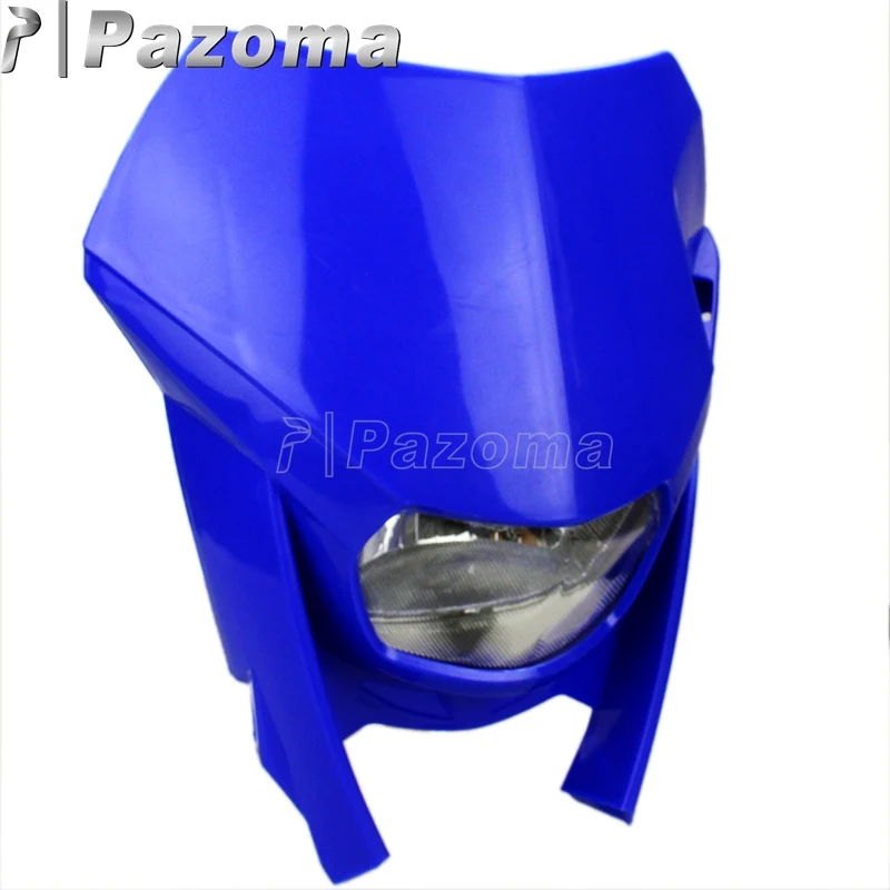 Фара синяя для мотокросса 12 в 35 вт Yamaha YZ YZF 125 250 XT TTR WRF DT|headlamp 12v|headlamps for motorcyclesheadlamp