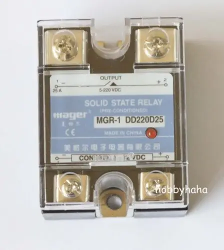 

Новые DC5V-DC220V 25A твердотельные реле SSR DD220D25 3-32VDC