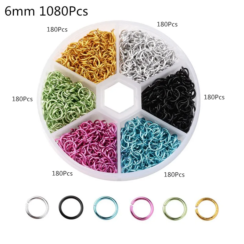 6mm 1080pcs 4 1080/1600/3000 шт. на возраст от 4 до 10 лет мм Разделение с кольцом, металлические пряжки для одежды аксессуары DIY ювелирных изделий Изготовление разъем соединительные кольца петли - Цвет: 6mm 1080pcs 4
