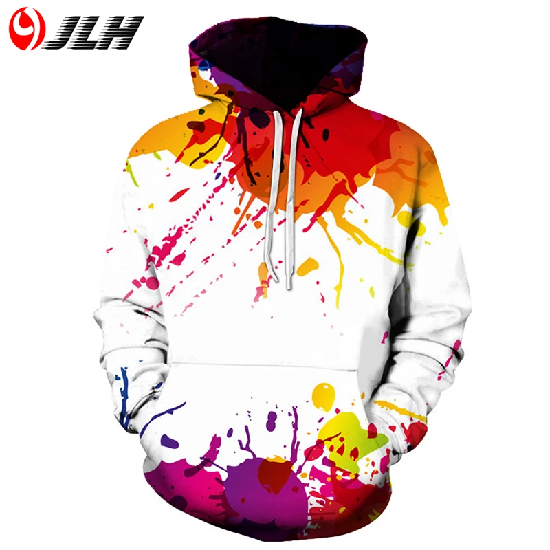 Jlh oversize-свитшот 3D толстовки мужские для мужчин черный пуловер с капюшоном череп