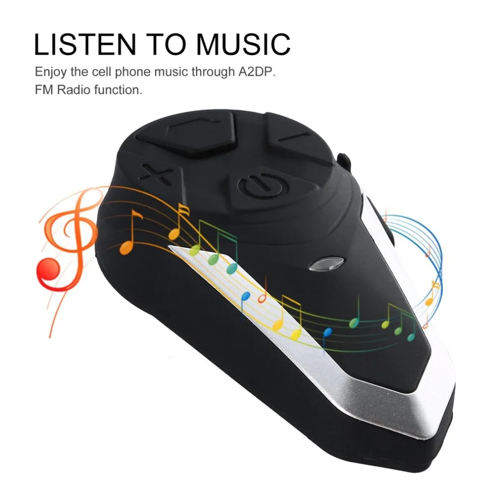BT-S3 1000 м Мотоциклетный BT переговорный мотоциклетный шлем беспроводной Bluetooth домофон FM гарнитура портативный мини-домофон