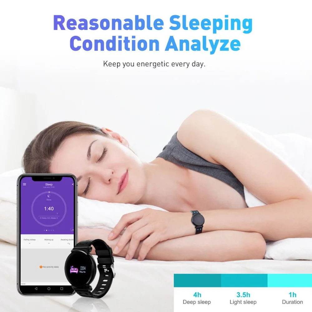 Timethinker K2 мужские Смарт часы браслет для женщин кровяное давление монитор