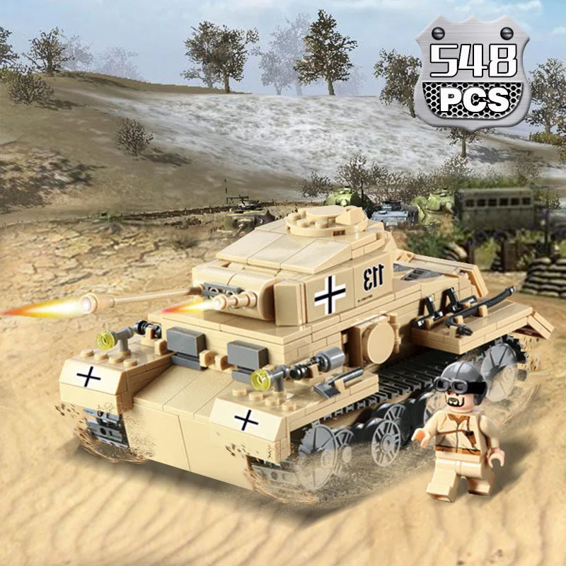 Кази Военная WW2 Пособия по немецкому языку Panzer III бак 3D модель AUSF L основной боевой