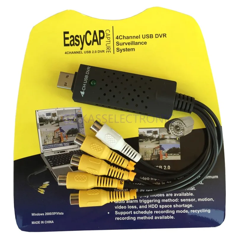 Система видеонаблюдения USB2.0 easycap 25 fps формат forPAL и 30 NTSC бесплатная доставка|surveillance