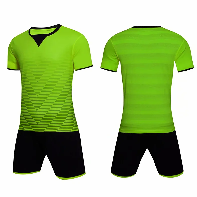LIKYD-S070101 green Тренировочный костюм для футбола мужской чёрный Футбольный Тренировочный Набор дышащие полосатые футбольные майки комплекты Униформа спортивная одежда с принтом - Цвет: LIKYD-S070101 green