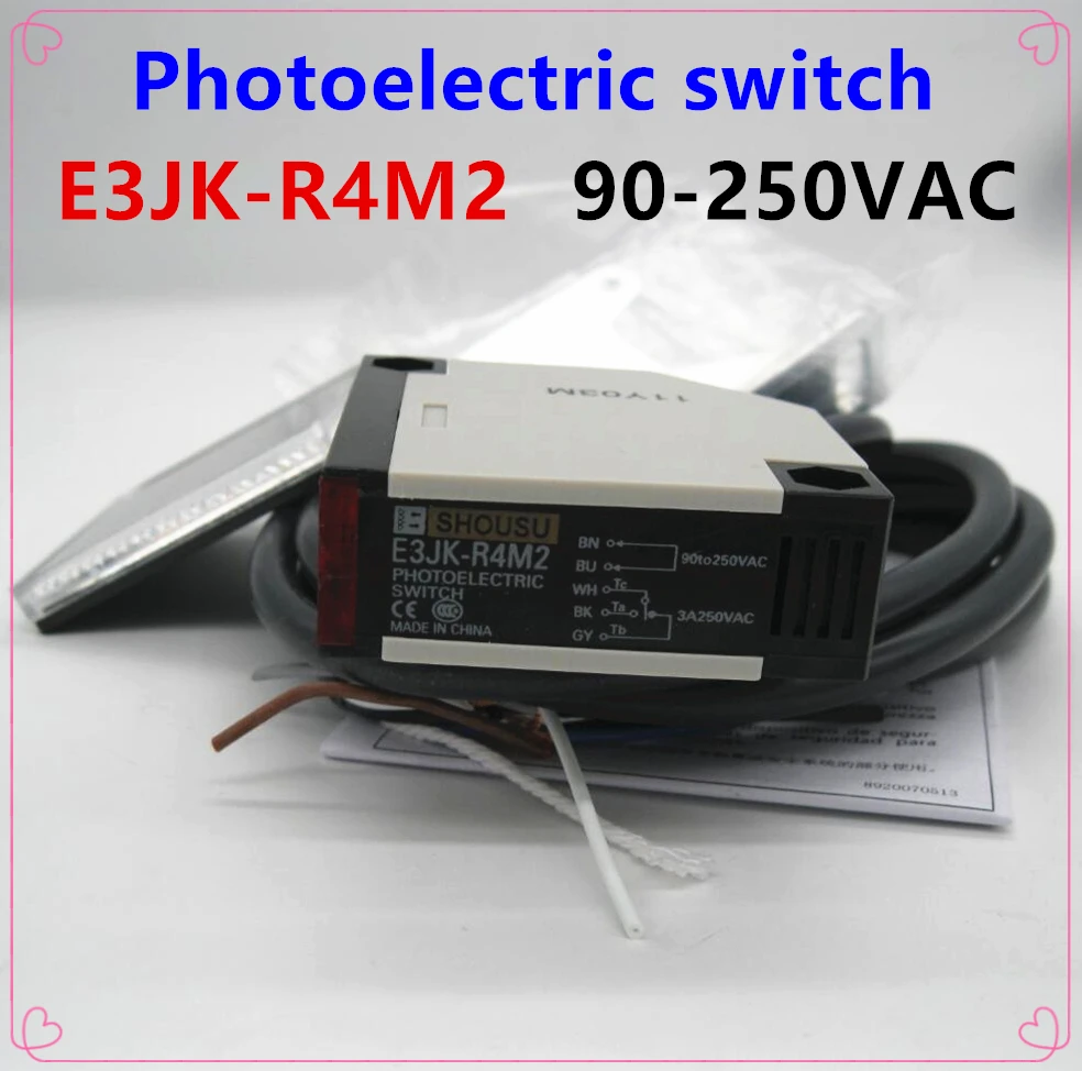 E3JK-R4M2 New Photoelectric Sensor switch 90-250VAC 5 Wires High Quality With Reflector Plate Warranty For One Year | Обустройство