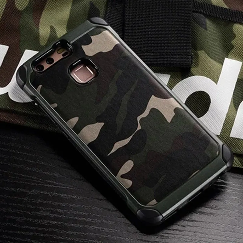 Army Camo Camouflage Back Cover For Huawei P9 P8 P10 Lite 2017 Hard Plastic Soft TPU Armor Case P20 Pro Plus |