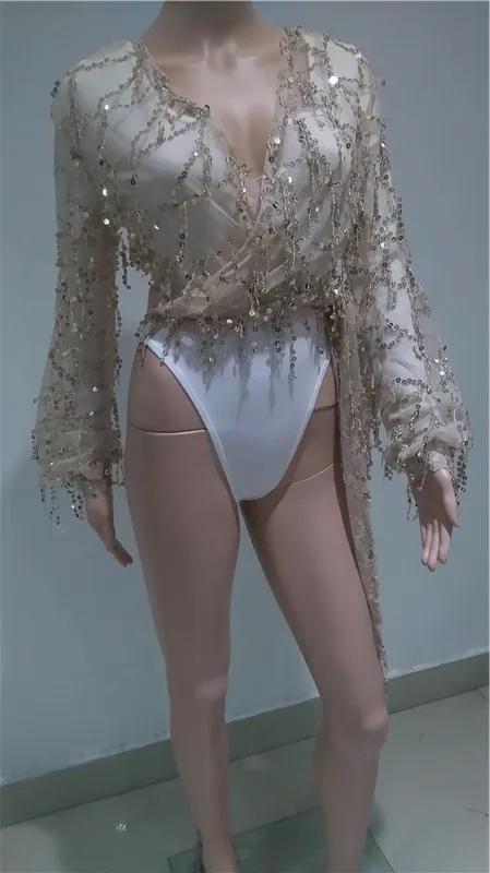 NATTEMAID осень г. Женские блестящие кимоно с блестками Blusas кимоно с бахромой Lantem длинный рукав укороченный топ с кисточками пляжное кимоно свободные