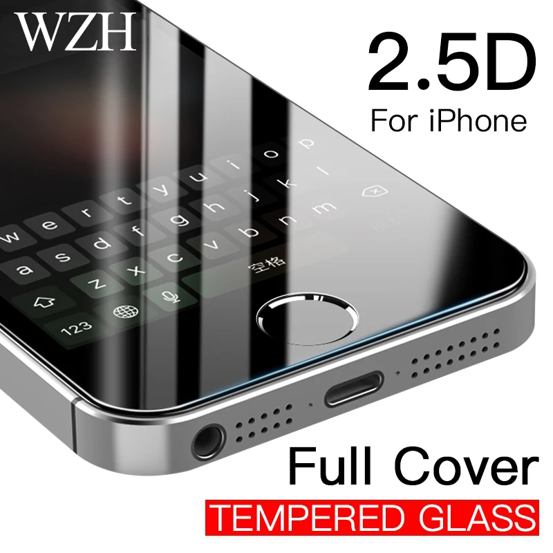 

9H Tempered Glass Screen Protector Case For iPhone 7 7Plus 4 4S 5 5S 5C 5SE 8 X 6 6S Plus XR Xs Max Cover Phone Protective Film