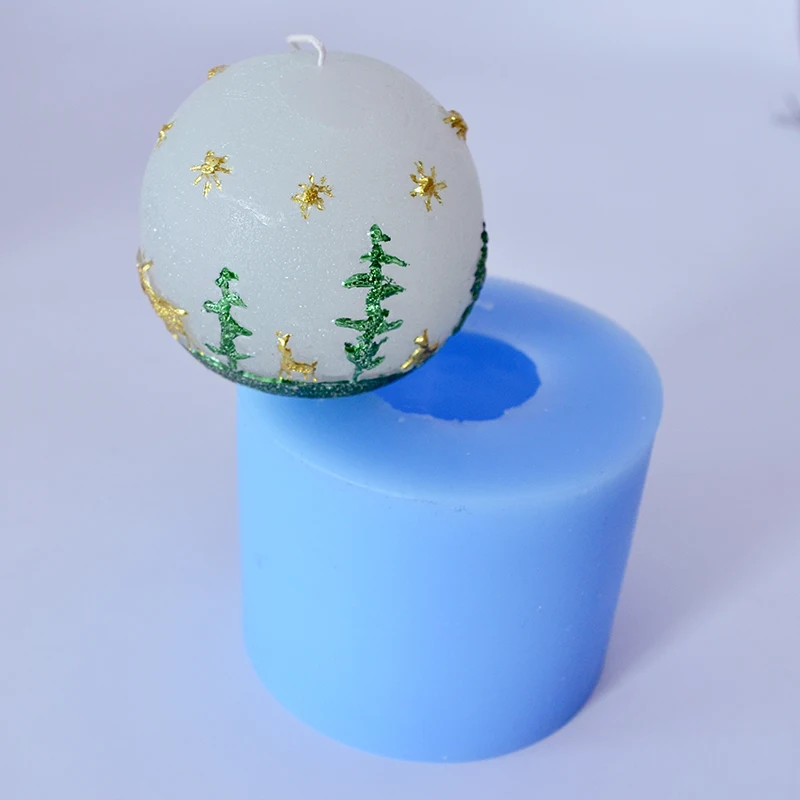 Силиконовая форма для мыла Nicole Сферическая с рисунком дерева ручная работа