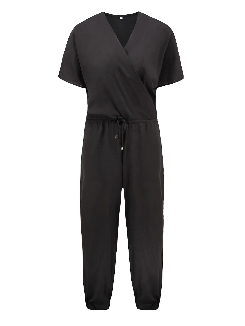 Женский свободный комбинезон с V-образным вырезом и карманами | Женская одежда
