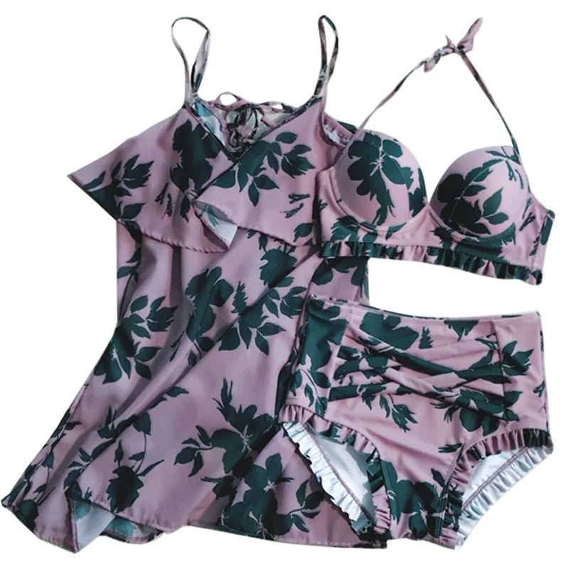Новый купальник для женщин бикини набор из 3 предметов пляжный пары плавки