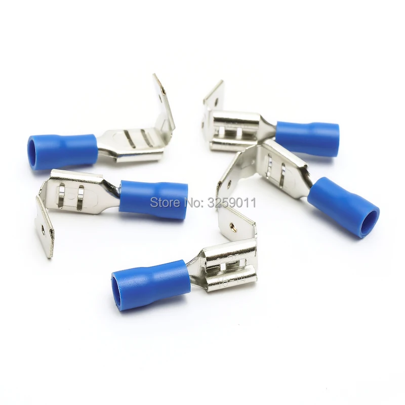 

1000pcs AWG 16-14 Semi Insulated Piggy Back Spade Electrical Quick Splice Crimp Terminals Connectors Blue