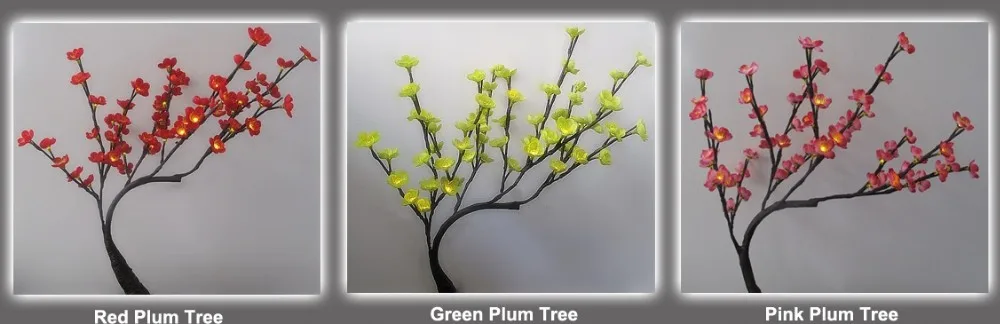 Бесплатная доставка 20 &quotвысота 48 LED цветущее сливовое световое дерево с