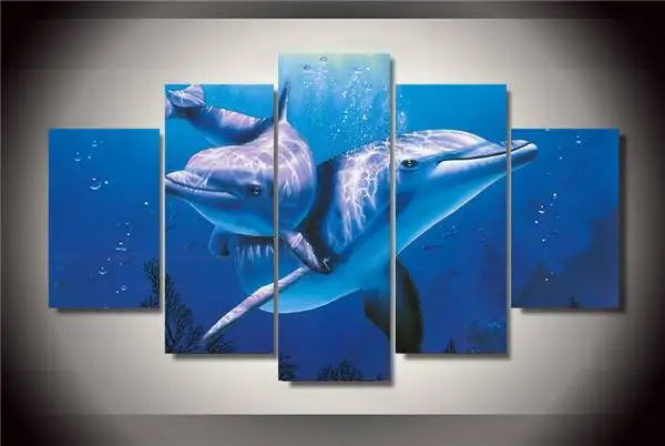 Hd печать животных Delfin Картина на холсте Печать декор комнаты постер Бесплатная