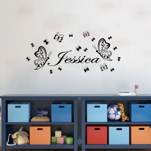 

Виниловые наклейки на стену в виде бабочек для девочек