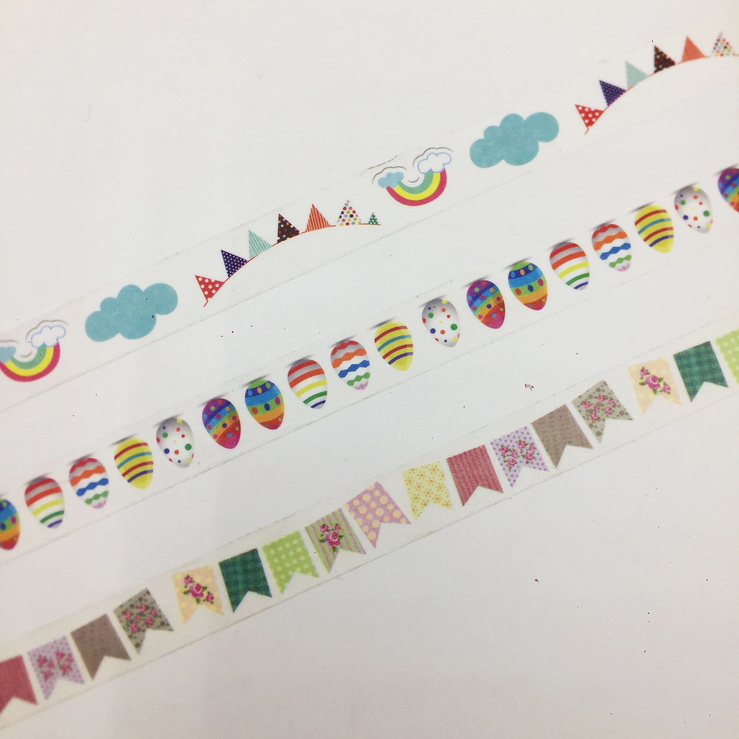 

high quality washi paper tape/15mm*10m Colored loud and Colored eggs and Colored flags masking japan washi tape